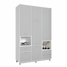 Шкаф трехсекционный Polini kids Mirum 2330, белый-серый