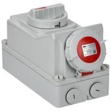 Розетка с механической блокировкой ССИ-815 16А-6ч/380В 3P+PE+N IP67 IEK, цена за 1 шт