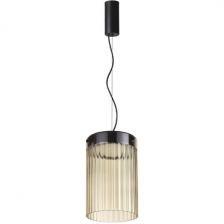 Каскадный подвесной светильник Odeon Light Pillari 5047/15L черный/светл.янтарный/металл/стекло LED 15W 4000К 1676Лм