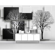 Фотообои 3d ООО Первое ателье "Черно-белые деревья на фоне" (абстракции; дерево; 250х400 см) pw94413-4 - это моющиеся флизелиновые обои. Преимуществом является приятная текстура материала, слегка шероховатая, напоминающая кварцевый песок, она дорого выглядит в интерьере, но при этом не перетягивает на себя внимание от изображения. Обои прочные, плотные - 210 гр/м2, поэтому не рвутся при поклейке. Напечатаны экологичными латексными красками без запаха, имеющими европейские сертификаты, на материале, предназначенном специально для выпуска интерьерных фотообоев. Фотообои легко клеить самому, важно, что клей наносится сразу на стену. Фотообои на стене устойчивы к выгоранию от солнечных лучей. Винил горячего тиснения делает обои износостойкими, устойчивыми к механическим повреждениям и способствует яркости и естественности в цветопередаче. Рисунок позволяет сделать интерьер уютным, стильным и с 3д эффектом.