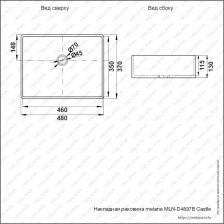 Раковина накладная стальная MELANA Profline (D4837B Castle) черная