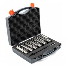 Набор корончатых сверл по металлу Набор сверл корончатых по металлу HSS Bohre 25,27,29,31,33,35 мм х55, Weldon 19, штифт 6,34х103 КБ003626