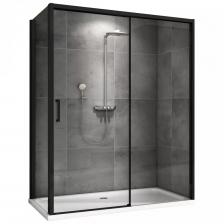 Душевой уголок Abber Komfort 130х90 AG93130B-S92B черный, стекло прозрачное