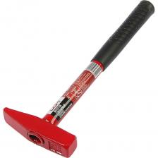 Слесарный молоток ЛОМ квадратный боек, металлическая обрезиненная рукоятка, 300 г 2679399