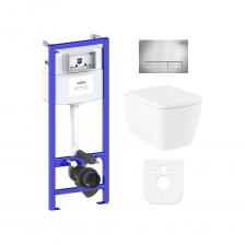 Комплект: инсталляция с унитазом Lavinia Boho Aveo Rimless 6 в 1 77040122 - комплексное предложение по специальной цене, включающее все необходимое для установки и комфортного использования подвесной керамики. Чаша унитаза крепится на инсталляционную систему, далее на стену монтируется клавиша смыва для подачи воды. Подвесной унитаз, как правило, находится над полом на высоте около 100 мм, что облегчает уборку и обеспечивает доступ для свободного мытья пола под чашей. Санитарный фарфор Lavinia Boho имеет более твердую и гладкую поверхность, нежели сантехнический фаянс. Благодаря современному оборудованию и обжигу керамики при температуре 1250 &deg;С образуется беспористая многослойная глазурь, которая отличается низким коэффициентом водопоглощения и меньше впитывает грязь и запахи. Сиденье с крышкой изготовлено из прочного дюропласта с петлями из нержавеющей стали и имеет идеальное сочетание глянцевого цвета с керамикой. Широкая конструкция сиденья обеспечивает повышенный комфорт благодаря эргономичной форме и обработке поверхности специальным составом, который снижает дискомфорт при контакте с холодной поверхностью сиденья. Благодаря встроенным в петли амортизаторам сиденье с крышкой опускаются медленно, закрываются мягко и бесшумно. С помощью инновационных гаек-эксцентриков положение сиденья можно легко регулировать.