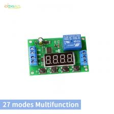 Интеллектуальная электроника, реле задержки включения/задержки выключения, модуль переключателя с таймером DC5V12V24V, многофункциональная петля 27 режимов