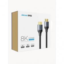 Кабель Jasoz HDMI - HDMI 2.1 8K 60Hz, 4K 120Hz, HDR, eARC, Тканевая оплетка 2м.