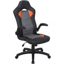 Кресло игровое BRABIX Skill GM-005, на колесиках, эко.кожа, 1шт. в комплекте черный/оранжевый [532495]