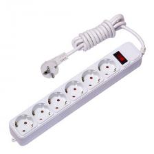 EKF Сетевой фильтр 6*1,8м 10А/2,2кВт ПВС 3х0,75 Блокбастер PROxima UFP10-375-6-018 1 шт