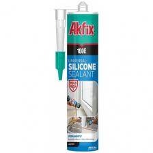 100E Универсальный силиконовый герметик Akfix, 280 мл, бежевый