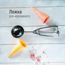 Ложка для мороженого Доляна, 22 см, 50 мл, хромированная
