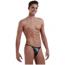 Мужские трусы стринги черные с масляным эффектом Doreanse MICROLOGY 1326 S (44)