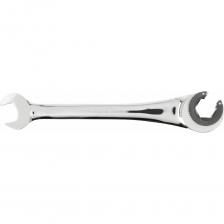 Комбинированный трещоточный разрезной ключ HOEGERT TECHNIK 8 мм - Универсальность и Эффективность для Сложных ЗадачКомбинированный трещоточный разрезной ключ HOEGERT TECHNIK HT1R070 предназначен для откручивания и закручивания резьбовых соединений с шести- или двенадцатигранными крепежными элементами. Благодаря полуоткрытой трещотке, этот ключ идеально подходит для работы с длинными болтами и в труднодоступных местах. Трещоточный механизм позволяет работать без перестановки ключа, значительно сокращая время работы.Преимущества:Надежность и долговечность: Изготовлен из высококачественной хромванадиевой стали, обеспечивающей прочность и долгий срок службы, идеально подходящей для интенсивной работы.Быстрая и эффективная работа: Шестигранный профиль с трещоточным механизмом позволяет быстро и легко закручивать и откручивать крепеж без перестановки ключа.Универсальность применения: Полуоткрытая конструкция трещоточного механизма позволяет накладывать ключ на болты независимо от их длины и наклона, расширяя возможности применения.Удобный доступ: Головка накидного ключа изогнута под углом 15° для оптимального доступа к крепежному элементу, даже в труднодоступных местах.Плавный ход: Храповой механизм с 72 зубьями обеспечивает плавный и точный ход, облегчая работу в ограниченном пространстве.Комбинированный трещоточный разрезной ключ HOEGERT TECHNIK HT1R070 - это инструмент, который сочетает в себе универсальность, эффективность и надежность, позволяя вам решать сложные задачи быстро и комфортно.