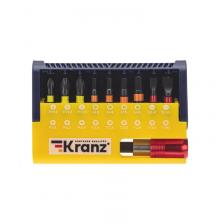 Набор бит с магнитным держателем, пластиковый кейс, 19 шт KRANZ, цена за 1 наб.