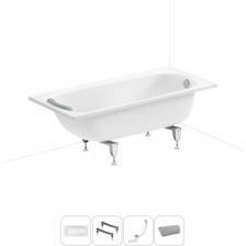 Комплексное предложение для обустройства ванной комнаты по специальной цене. ВАННА SANITANA BLB Стальная ванна Europa толщиной 2,2 мм производится в длину от 105 до 170 см, шириной от 70 до 75 см. Трехслойная стекловидная эмаль двойного обжига не подвержена истиранию, выцветанию и сохраняет равномерный белый цвет долгие годы. ПРОЧНЫЕ ОПОРЫ Ванна монтируется на ножки из оцинкованной стали с регулировкой по высоте и динамической нагрузкой до 300 кг. КОМПАКТНЫЙ СИФОН Слив-перелив Useful Extras с донным клапаном click-clack и съемной накладкой на перелив изготовлен из прочного полипропилена. Функция верхней очистки позволяет с легкостью устранять возможные засоры, а плоский гидрозатвор служит барьером для неприятных канализационных газов. ПОДГОЛОВНИК НА ВАКУУМНЫХ ПРИСОСКАХ Полиуретановый подголовник на ванну равномерно распределяет давление на голову, шею и плечи. Поверхность изделия не впитывает влагу и запахи.