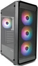 Корпус ATX Xastra A403 4FRGB Black без БП, боковая панель из закалённого стекла, 2*USB 2.0, USB 3.0