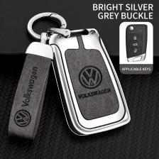 Автомобильный чехол для ключей из цинкового сплава из ТПУ, сумка для ключей, автомобильный брелок для ключей, металлический корпус для ключей для Volkswagen VW Tiguan MK2 Golf 7 MK7 T-Cross T-ROC Polo Touran