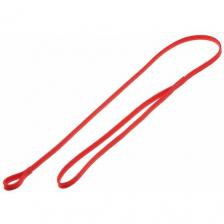 Поводок длинный водилка затяжка с петлей для малых и средних пород собак и кошек (лента-чулок ширина 5 мм), V.I.Pet, красный, длина поводка 60 см