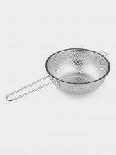 Дуршлаг Доляна «Марко», d=19 см, 37.5x19.5x7 см, длинная ручка, нержавеющая сталь, хромированный