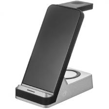 Беспроводная зарядка Rocket для iPhone 3-в-1 Stand док-станция для телефона, часов и наушников