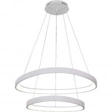 Подвесной светодиодный светильник G52102/2WT в современном стиле с пультом дистанционного управления от бренда Gerhort. Каркас выполнен из материала металл, цвет белый. Плафон (светорассеиватель) выполнен из материала пластик, цвет белый. Встроенные LED модули на 77 Вт осветят до 12 м?. Есть регулировка цветовой температуры и яркости.