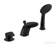 Встраиваемый смеситель Bravat Cobra Black на 3 отверстия, черный (F5140197BM-1-RUS)
