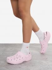 Сабо женские Crocs Classic Floral Cut Out, Розовый
