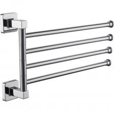 A2614 держатель для полотенец 4-х реечный поворотный настенного монтажа, ШВГ 334х212х60 мм хром цинковый сплав + нержавеющая сталь установочный комплект + индивидуальная упаковка: целлофановый пакет с подвесомПродукция торговой марки FASHUN соответствует общеевропейским стандартам (CE), американским стандартам (UL), международным стандартам качества (ISO). Продукция, товарный знак, упаковка, маркировка защищены патентным правом, имеют сертификаты качества.