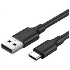 Кабель для зарядки и передачи данных Ugreen USB A Male - USB C Male, 3A, 0.5 м, резиновое покрытие (60115) черный