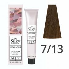 Краска для волос профессиональная Silky Color Vive/Ultralift 7/13 Русый Пепельный Бежевый, 100 мл