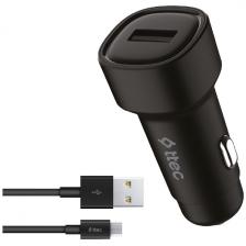 Автомобильное зарядное устройство Ttec SmartCharger 2.4A Car Charger с кабелем Micro USB, черный (2CKS30MS)