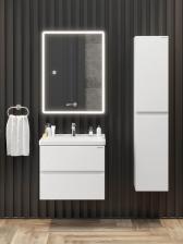 Шкаф – пенал подвесной для ванной комнаты Onika «Эвада 30», универсальный, 300x325x1420 мм, цвет белый