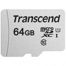 Карта памяти Transcend microSD 64 ГБ Class 10, V30, A1, UHS-I U1, R/W 100/25 МБ/с, RU, 1 шт., серебристый