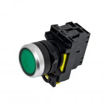 ANDELI LA115-A5-10D — это плоская кнопка с ЗЕЛЕНОЙ подсветкой, схема 1-0 Кнопки управления предназначены для оперативного управления технологическим оборудованием в электрических цепях переменного тока частотой 50/60Гц с напряжением до 380В или постоянного тока напряжением до 220В. Представляют собой унифицированные изделия, состоящие из двух частей: быстросъемной головки и контактного модуля. Материал корпуса: металл, пластик. Конструкция кнопок позволяет при необходимости монтировать на них дополнительные размыкающие и замыкающие контакты. Характеристики Климатическое исполнение: УХЛ4