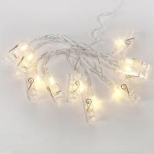 Neon-night Гирлянда светодиодная «Прищепки» 10 LED, ПВХ, 2 х АА (батарейки не в комплекте) 304-005