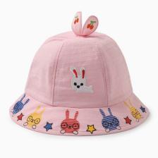 Панама детская «Зайки» MINAKU, цвет розовый, размер 48-50