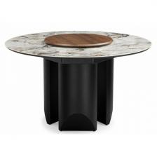 Кухонный стол Woodville Иган 137 орех кантри / arctic ocean / черный