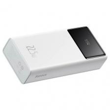 Цифровой дисплей Baseus Star-Lord Fast Charge Power Bank 20000 мАч 22,5 Вт Белый (с зарядным кабелем Simple Series USB to Type-C 3A 0,3 м белый)