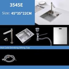 Матовая кухонная раковина из нержавеющей стали, скрытая чаша