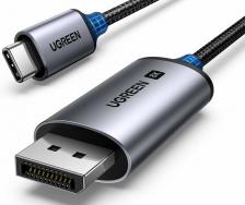 Кабель UGREEN CM556 25839 USB-C to DisplayPort 8K Cable 3m, Silver 25839_