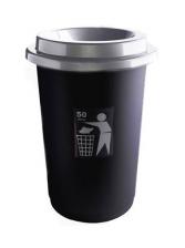 Бак для мусора Plafor ECO BIN 650-06 серебряный 50л