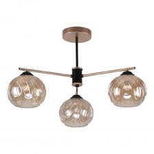 Люстра классическая ЭкономСвет 13116/3B CPGD+MBK BR представляет собой элегантное решение для освещения интерьера. Подвесная конструкция с тремя плафонами под лампы позволяет равномерно осветить площадь до 7 квадратных метров, что делает её идеальной для небольших помещений. Люстра поддерживает как лампы накаливания, так и светодиодные, что обеспечивает гибкость в выборе источников света. Арматура из металла с матовой поверхностью в черно-золотом цвете придаёт изделию современный стиль, а стеклянные глянцевые плафоны янтарного оттенка создают мягкое и приятное освещение. Диаметр 58 см и высота 35 см делают её компактной, а крепление на планку обеспечивает надежную фиксацию. Люстра работает от стандартного напряжения 220В и имеет цоколь E27, что упрощает замену ламп.