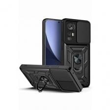 Чехол противоударный для Xiaomi 12 и 12X / Сяоми 12 и 12Х с защитой камеры armors (Черный)