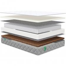 Матрас Sleeptek MAX Foam Cocos S500 200x200 см MSMFCS500-200-200 позволяет простым движением руки изменить уровень жесткости спального места. Качественные наполнители и увеличенный пружинный блок создают максимально правильную точечную поддержку, которая гармонично сочетается с высоким уровнем комфорта.Две различные по мягкости спальные поверхности среднего уровня и высокой жесткости. Варьируйте характеристики места сна, исходя из потребностей, настроения и сезона.Система независимых пружин установлена в центре конструкции матраса и несет на себе основную нагрузку, плавно и аккуратно распределяя приходящий вес. Автономно работающие элементы оказывают точечную подстройку и поддержку для разных зон тела.Более жесткая спальная поверхность реализована при помощи натурального кокосового слоя. Койра обеспечивает необходимую правильную поддержку для всех отделов позвоночника.Более мягкая сторона обеспечена ортопедической пеной. Материал считывает формы тела и подстраивается под анатомию спящего, благодаря чему мышцы получают быстрое расслабление.Трикотажный чехол MAX получил мягкие спальные поверхности с высокообъемной стежкой для усиления комфортных свойств матраса. Бурлет изготовлен из бархатистого мебельного велюра и дополнен практичными ручками.Для удобства матрас доставляется в скрученном виде
