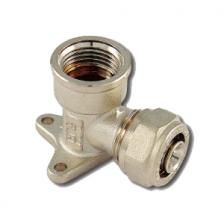 Водорозетка Tiemme с внутренней резьбой с фланцем с 3 отверстиями 16x2,0 - 1/2"