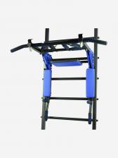 Турник-Брусья-Пресс 3в1 "Мультихват" Усиленный на шведскую стенку WestSport Черно-синий, Черный