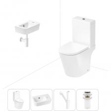 Комплексное предложение по специальной цене, включающее все необходимое для обустройства санузла / ванной комнаты. ГОТОВОЕ РЕШЕНИЕ ДЛЯ ТУАЛЕТНОЙ КОМНАТЫ Элегантный вид напольного унитаза позволяет гармонично вписаться в интерьер современного санузла или ванной комнаты, наполняя его атмосферой роскоши и уюта. Санитарный фарфор Lavinia Boho имеет более твердую и гладкую поверхность, нежели сантехнический фаянс. Система антивсплеск увеличивает гигиеничность использования изделия и делает уборку более быстрой и простой. Компактная подвесная раковина Lavinia Boho One (370 х 245 х 100) — оптимально подходит для небольших ванных комнат или гостевых санузлов. Дизайнерская сантехника изготовлена в едином стиле: изделия прекрасно дополняют друг друга и формируют органичный тандем с латунными сифонами, донными клапанами, выпусками, угловыми вентилями и элегантными аксессуарами. Гарантируем 100% качество и целостность изделий, наличие всех необходимых документов на покупку!