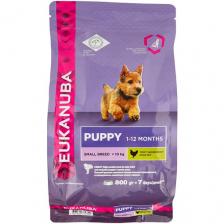 Корм для щенков Eukanuba курица 800 г (для мелких и карликовых пород)