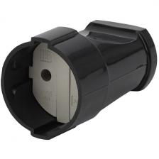 Розетка без заземления (черный) ЭРА Rx1-B