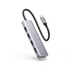 USB-хаб UGREEN 4-Port USB3.0 Hub with USB-C Power Supply, серый CM219 70336_